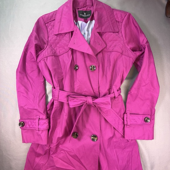 London Fog Jackets & Blazers - London Fog Women's Pink Trench Coat